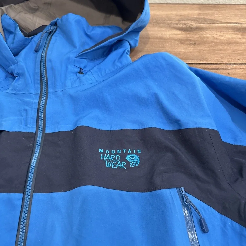 Mountain Hardwear Dry Q Elite Minalist Ski Jacket Recco Men's XLarge Blue‎ READ